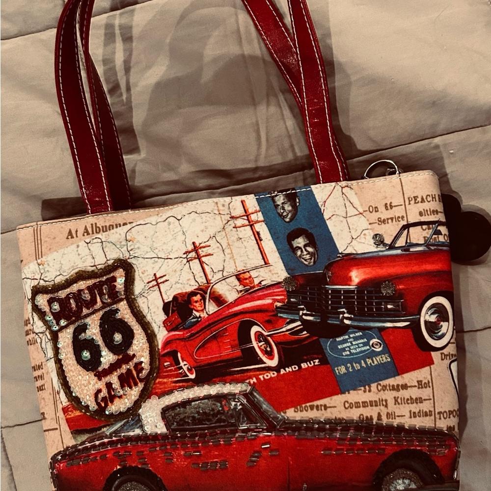 Vintage Route 66 Glam Tote Bag & Bonuses